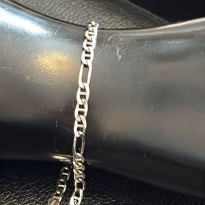 Italian Sterling Silver Figaro Link Bracelet